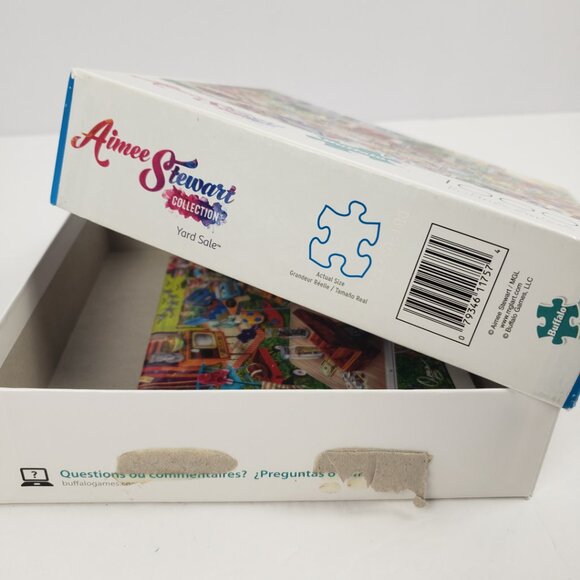 Buffalo Aimee Stewart 1000pc Yard Sale 26x19 Puzzle Game Pre-Assembled - Picture 7 of 13